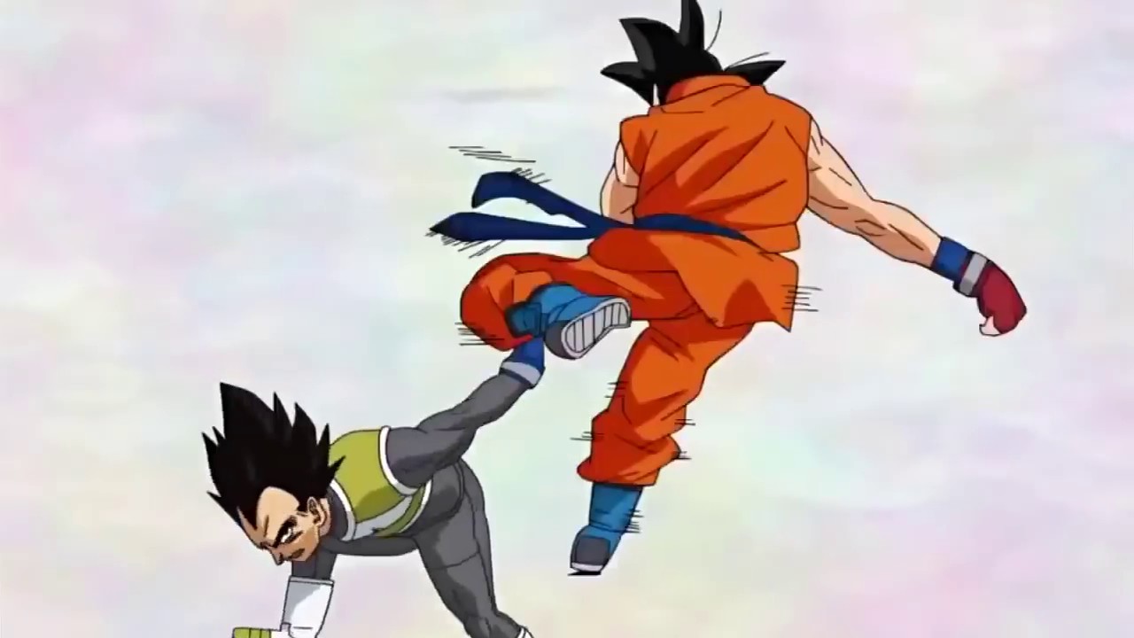 Goku y Vegeta entrenando en la habitación del tiempo : DBZ Super - YouTube