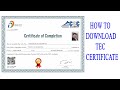 How to download TEC Certificate in csc सी एस सी  मे  TEC का सर्टिफिकेट कैसे download करे