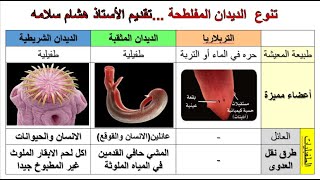 تنوع الديدان المفلطحة أحياء 1-1 مسارات