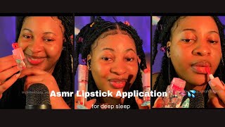 ASMR Lipstick Application With Wet Mouth sound /Tapping and Soft kisses 💄🫦🧘‍♀️ screenshot 1