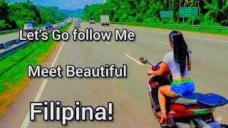 Let Go Follow Me Scooter  Ride  Meet Beautiful Filipina In Valencia