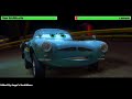 Cars 2 (2011) Opening Scene with healthbars