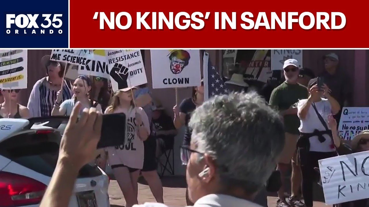 “No Kings Protest” in Downtown Sanford