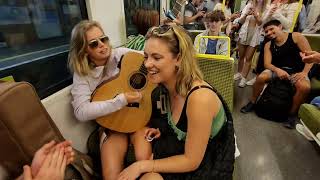 This HAPPENED on A Train  Viva la vida coldplay  Allie Sherlock cover