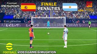 España vs Argentina | Copa Mundial 2026 TANDA DE PENALTIS Simulación | eFootball PES 2021
