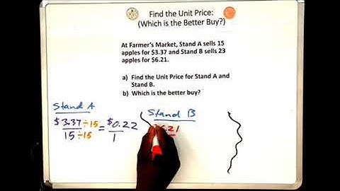Find the Unit Price & Determine the Better Buy - Math Video of Math Minutes Pro