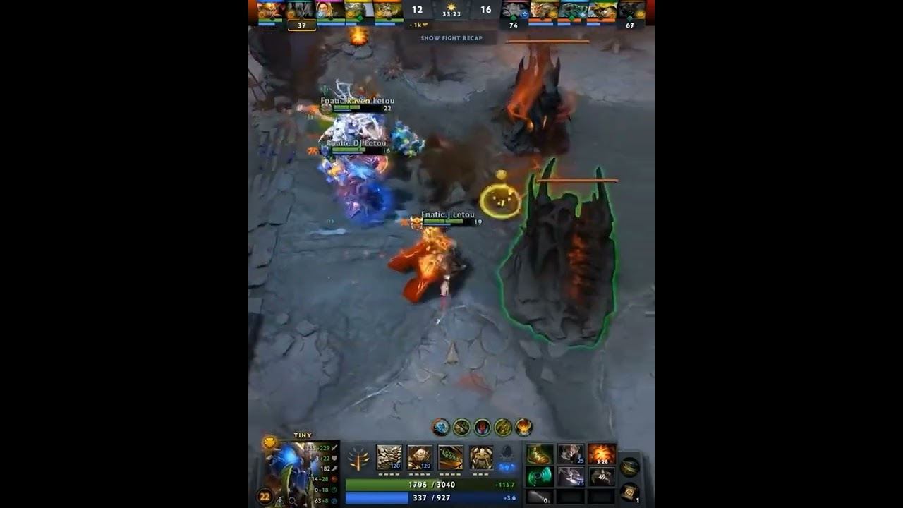 [Dota2] FNATIC vs BOOM| one move end 'tiny' Raven! 