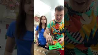 Mom teaches Dad how to cook #shorts by Milli Star