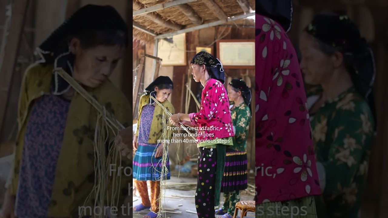 Vietnam Photo Tours - The time-honored H'Mong craft of hemp weaving 