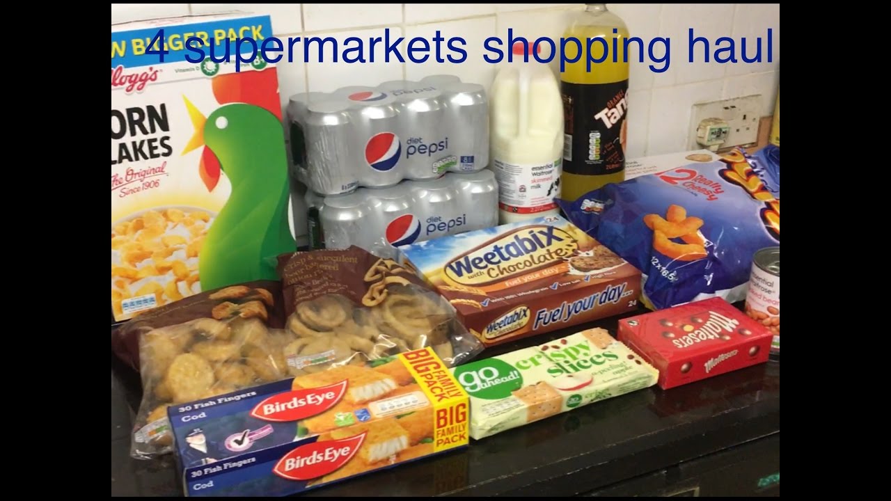 Large family 4 supermarkets shopping haul