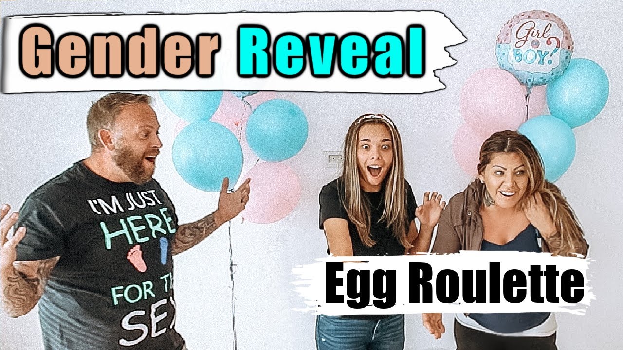 😂 FUNNY Vlog Baby Gender Reveal Egg Roulette Virtual Gender Reveal