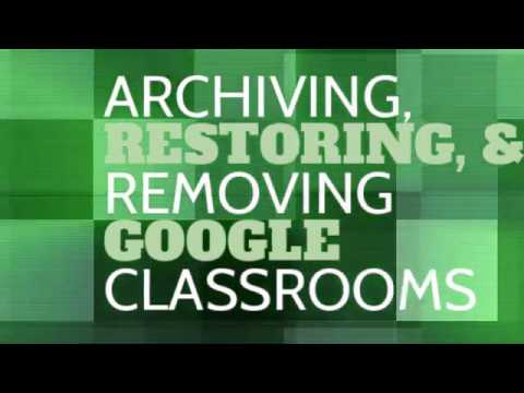 Como arquivar e restaurar Google Classrooms