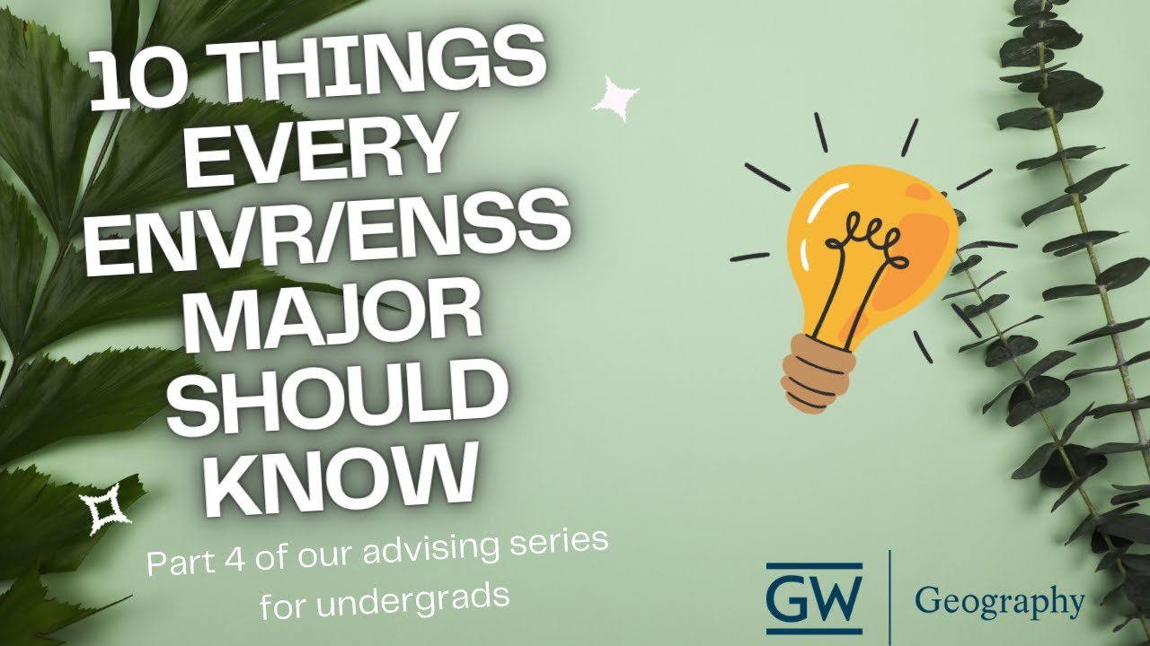 10 Things To Know About Our Environmental Majors Geography Department