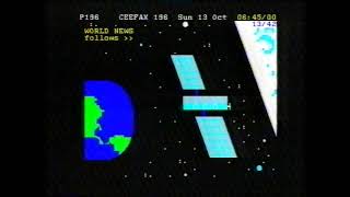 BBC1 start-up with Ceefax 13th October 1996 (continuity into Man from Uncle) (Soledad music)