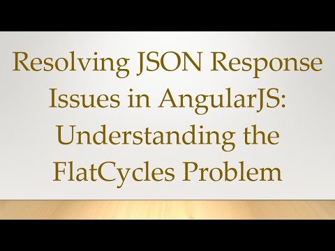 Resolving JSON Response