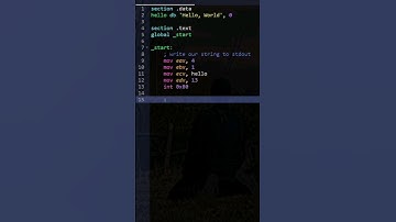 Coding Hello World in Assembly language.