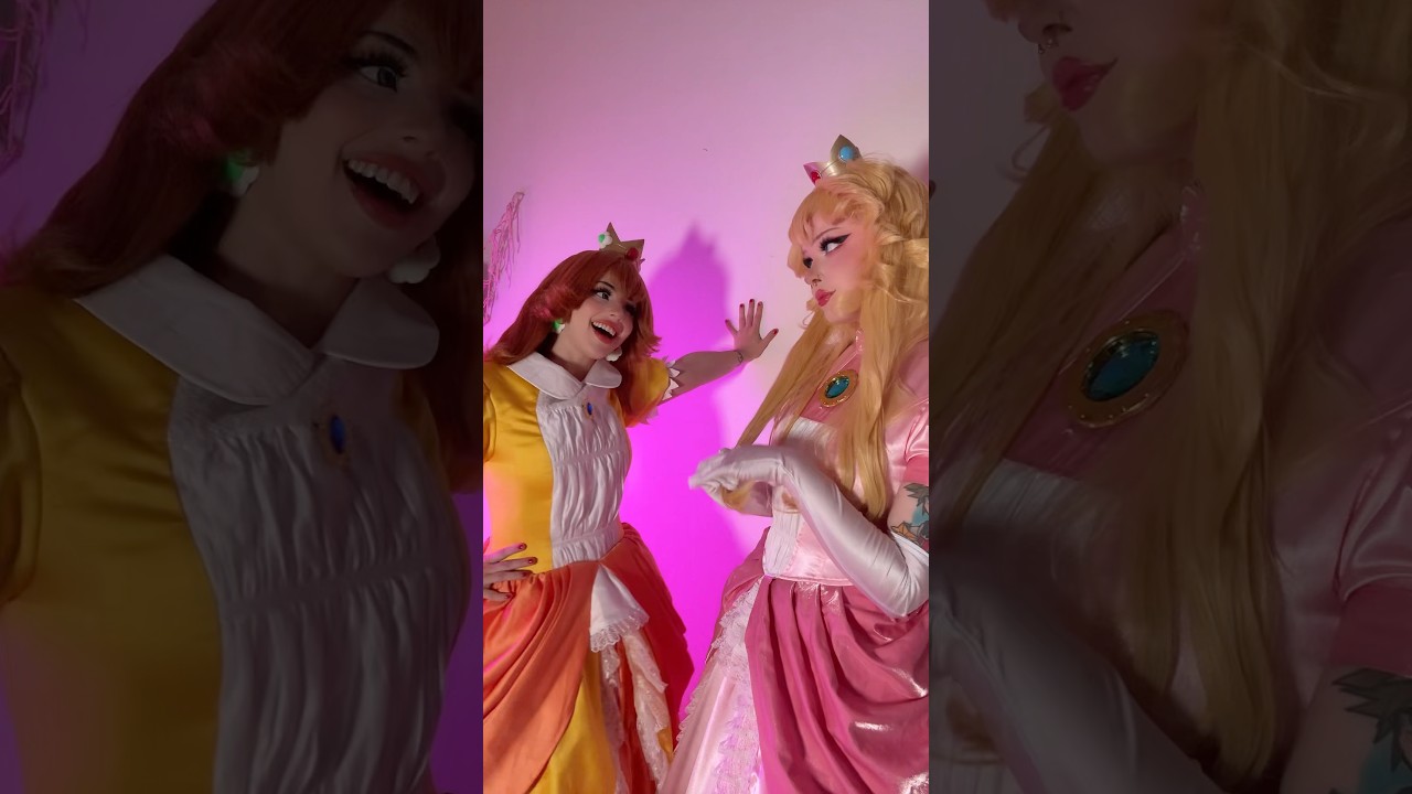hey pretty princess 😛💅🏼 (with Muatori) #makeup #cosplay #peach #daisy #mario #nintendo