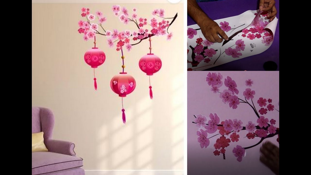 Low budget room decoration ideashow to apply wall stickerbest way to apply wall stickers YouTube