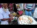 Amazing Hard Working Old Man Selling Healthy Food Boiled Eggs Delicious Bengali Shiddo Dim @ Tk  18