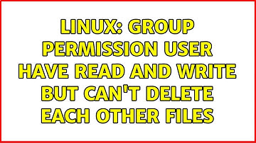Linux: Group permission user have read and write but can