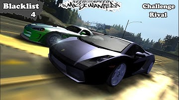 NFS Most Wanted Gameplay - Blacklist 4 Challenge Rival Completed.