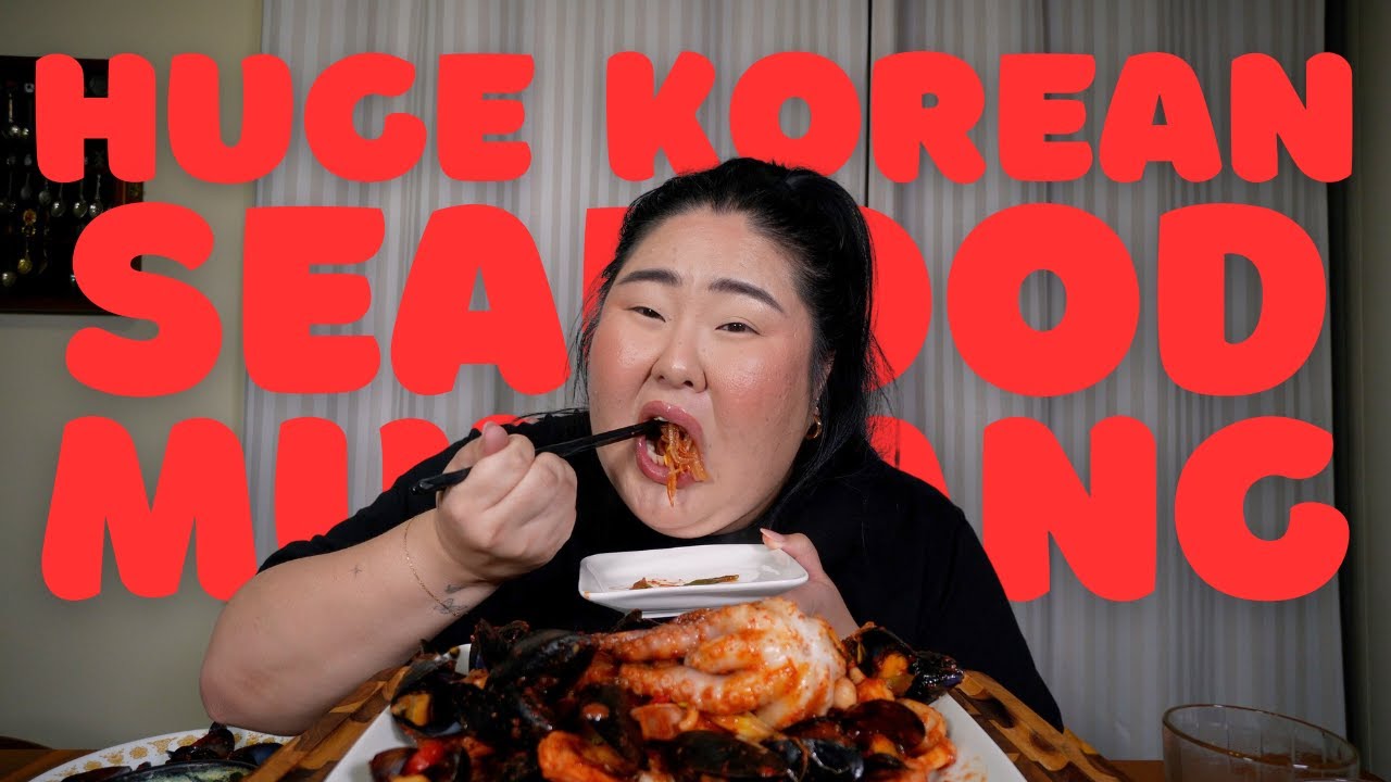 HUGE KOREAN SPICY SEAFOOD: OCTOPUS, SQUID, SHRIMP, AND MUSSELS MUKBANG! *less talking* | Goodbye 20s