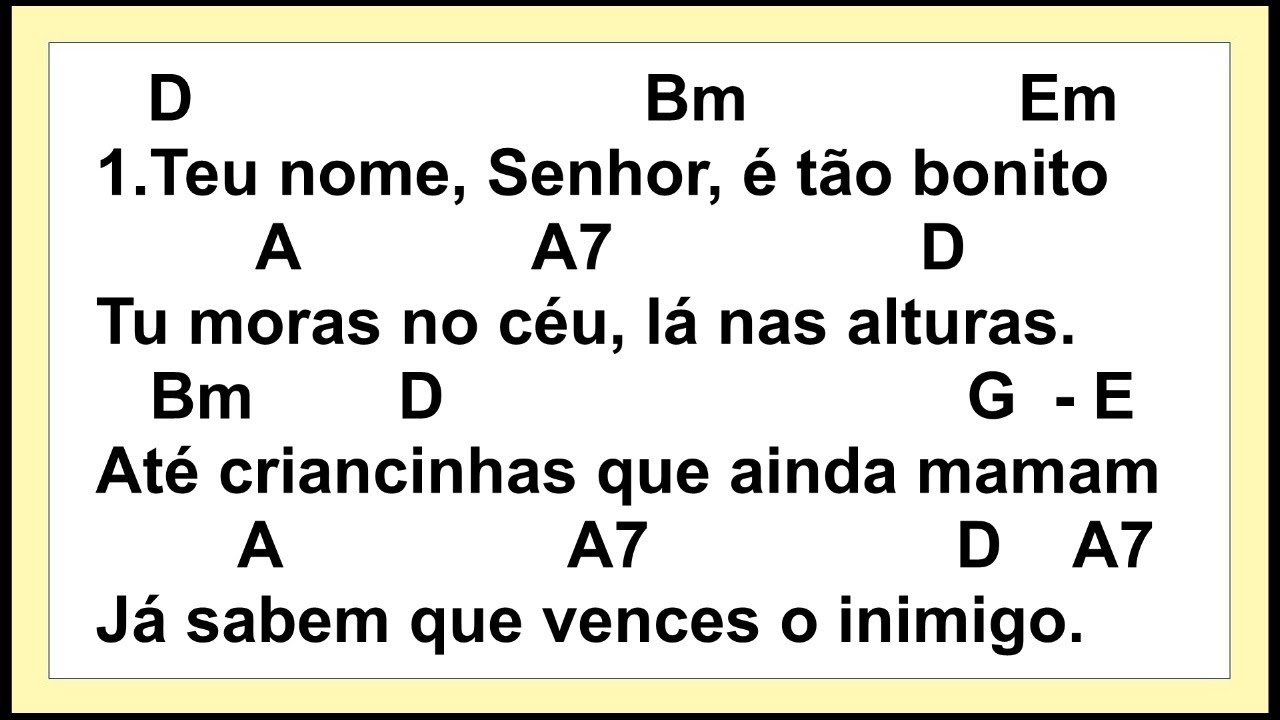 TEU NOME SENHOR É TAO BONITO - ENTRADA OU AÇÃO DE GRAÇAS - MISSA DA ...
