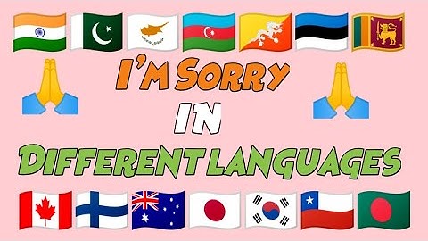 How to say "I AM SORRY" in 25 different languages [Part-1]
