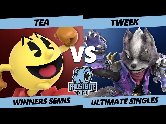 Frostbite 2020 SSBU Winnes Semis - SGA | Tea (Pac-Man) Vs. TSM | Tweek (Trainer, Wolf) Smash Singles