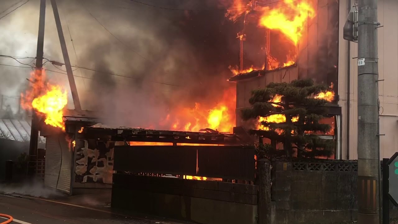 燕市八王寺で火災　House fire that occurred in Tsubame City Japan