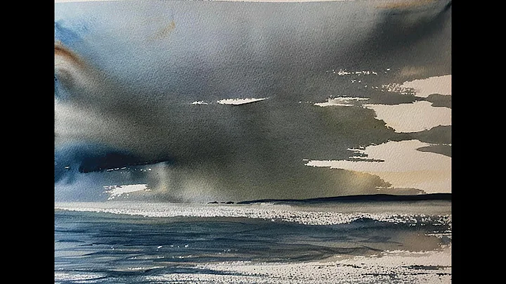 Loose Watercolour Sky Practice: Painting up a STORM! Wet in Wet Sky & Seascape Watercolor Tutorial