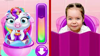 My Baby Unicorn 2 and Nastya - Fun New Born Pony Care Kids Game screenshot 5