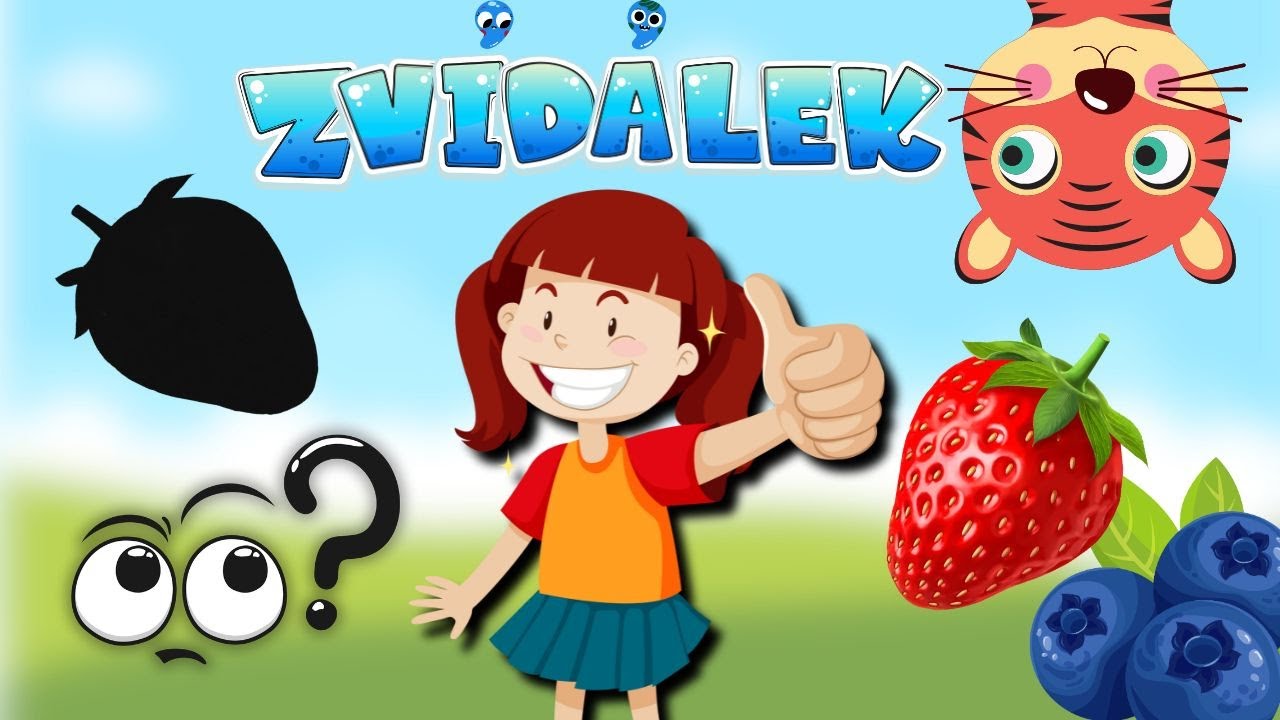 Ovoce / Učíme se ovoce / Ovoce a jejich stíny / zábava pro nejmenší / Zvídálek / česky