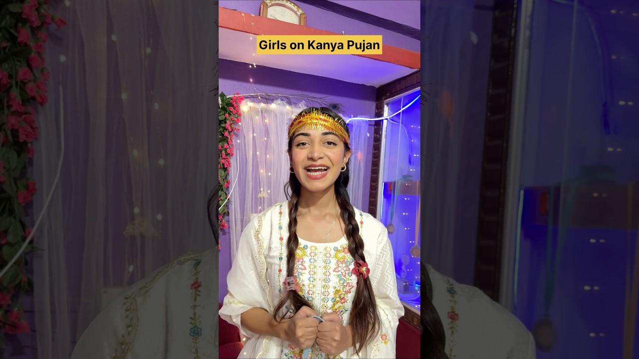 Girls on Kanjak 😱🥰 #shorts #trending #funny #navratri #viral
