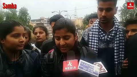 Students of GDC Samba Staged Protest against JU Administration demanding admissions in 6th Semester