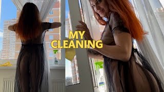 Cleaning the window | | Cleaning with me