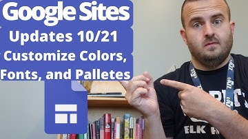 Google Sites Update Oct 2021 Customize Fonts, Palettes, and Colors