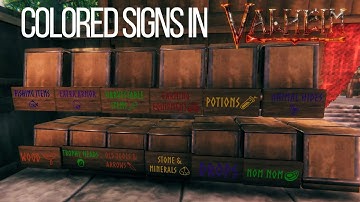 Valheim Colored Sign Guide! UPDATED