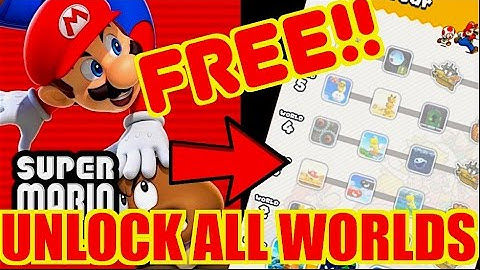 SUPER MARIO RUN UNLOCK ALL LEVELS FOR FREE!! HOW TO UNLOCK ALL WORLDS FOR FREE!!