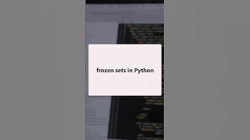 Introduction to frozen sets in Python #pythonshot #python3 #coding #shortvideo #shorts #python #code