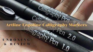 Unboxing & Review Artline Erine Calligraphy Markers Calligraphy Pen Under 200- Rupees