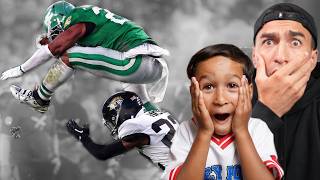 New Zealand Dad & Son Reacts to “INSANE” NFL Athleticism!