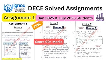 DECE Solved Assignment Jan & July 2025 IGNOU Simran Gumber