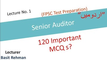Senior Auditor |Accounting MCQs| Lecture 1