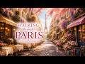 Walking Through Paris 🌸 Relaxing French Cafe Ambience