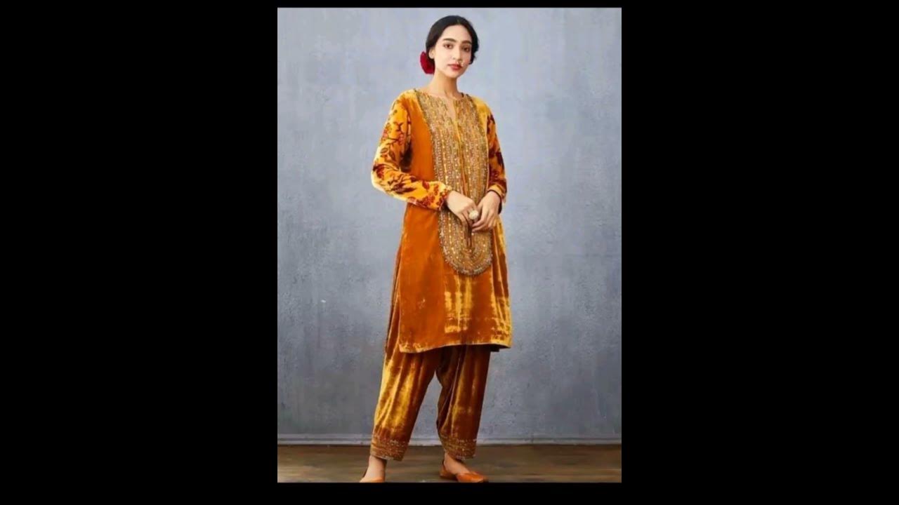 Velvet dress design latest style 💖😘2025 fashion dress YouTube