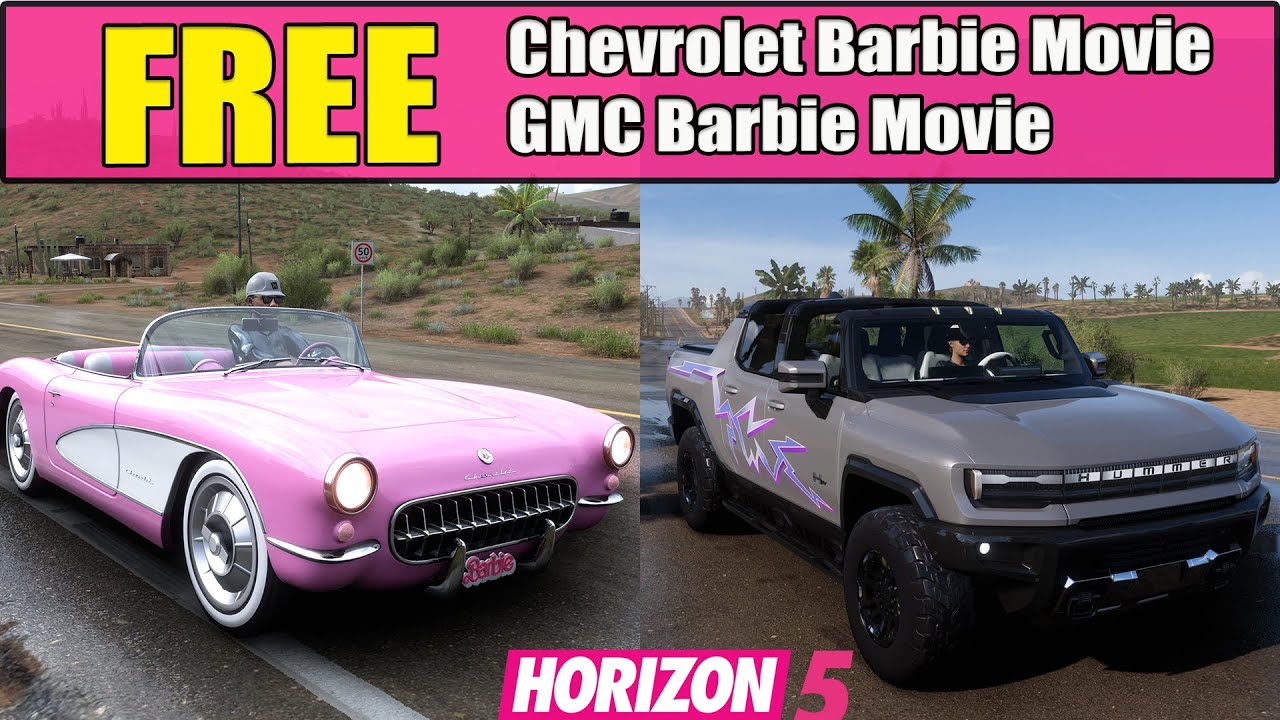 Free Barbie Vehicles Motor into Forza Horizon 5: Pink is the Color of the  Day 