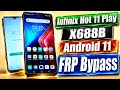 Infinix Hot 11 Play (X688B) frp bypass Android 11 without PC.
