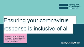 Webinar: Ensuring your coronavirus response is inclusive of all