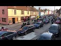 Keith Flint funeral procession through Bradford Street in Braintree, UK, Prodigy